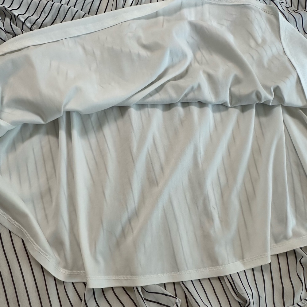 Torrid Midi Chiffon Black and White Stripes Pleated Dress Size 3 - Picture 12 of 17